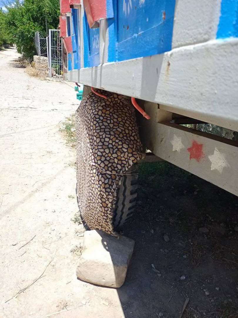 Römork sahibinden aşırı sıcağa karşı ilginç çözüm