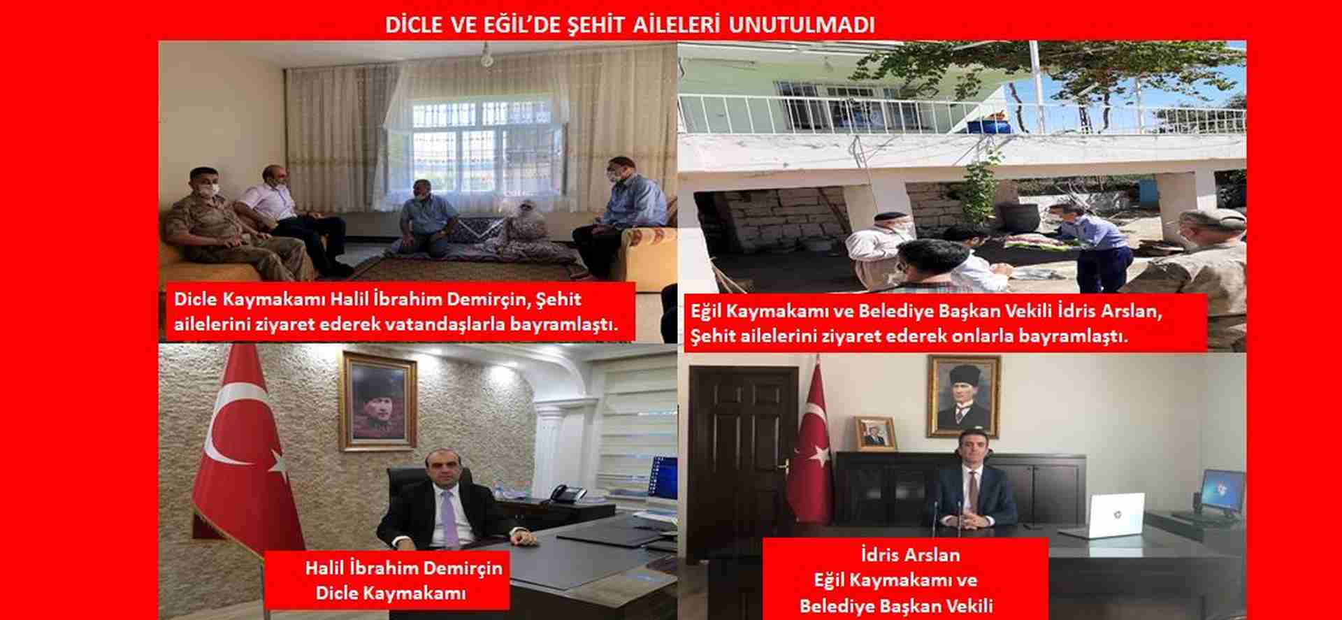 Dicle ve Eğil’de Şehit aileleri unutulmadı