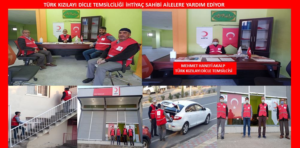 Türk Kızılayı Dicle Temsilciliği ihtiyaç sahibi ailelere yardım ediyor