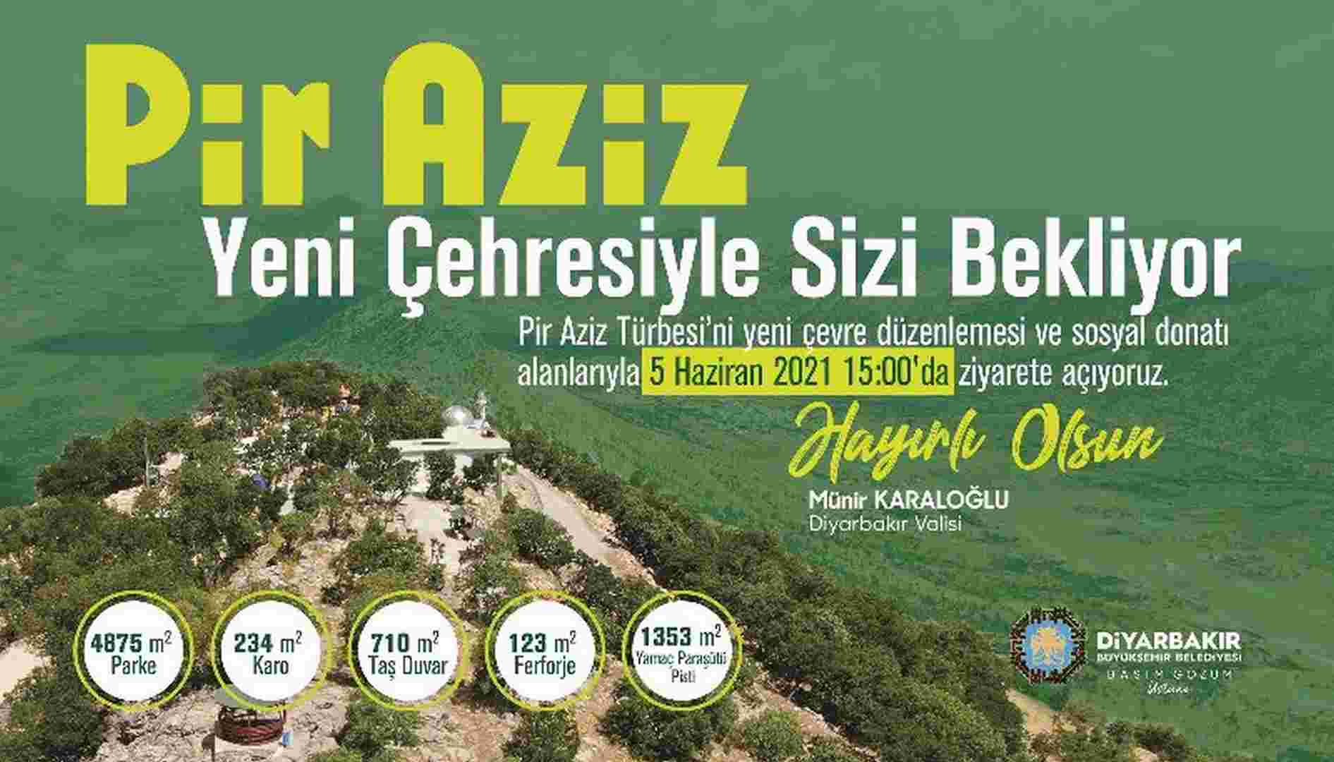 PİR AZİZ TÜRBESİ YENİ ÇEHRESİYLE ZİYARETÇİLERİNİ BEKLİYOR
