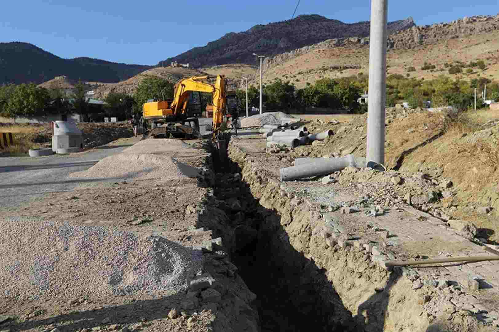 Lice kanalizasyon şebekesinin yüzde 30’u tamamlandı