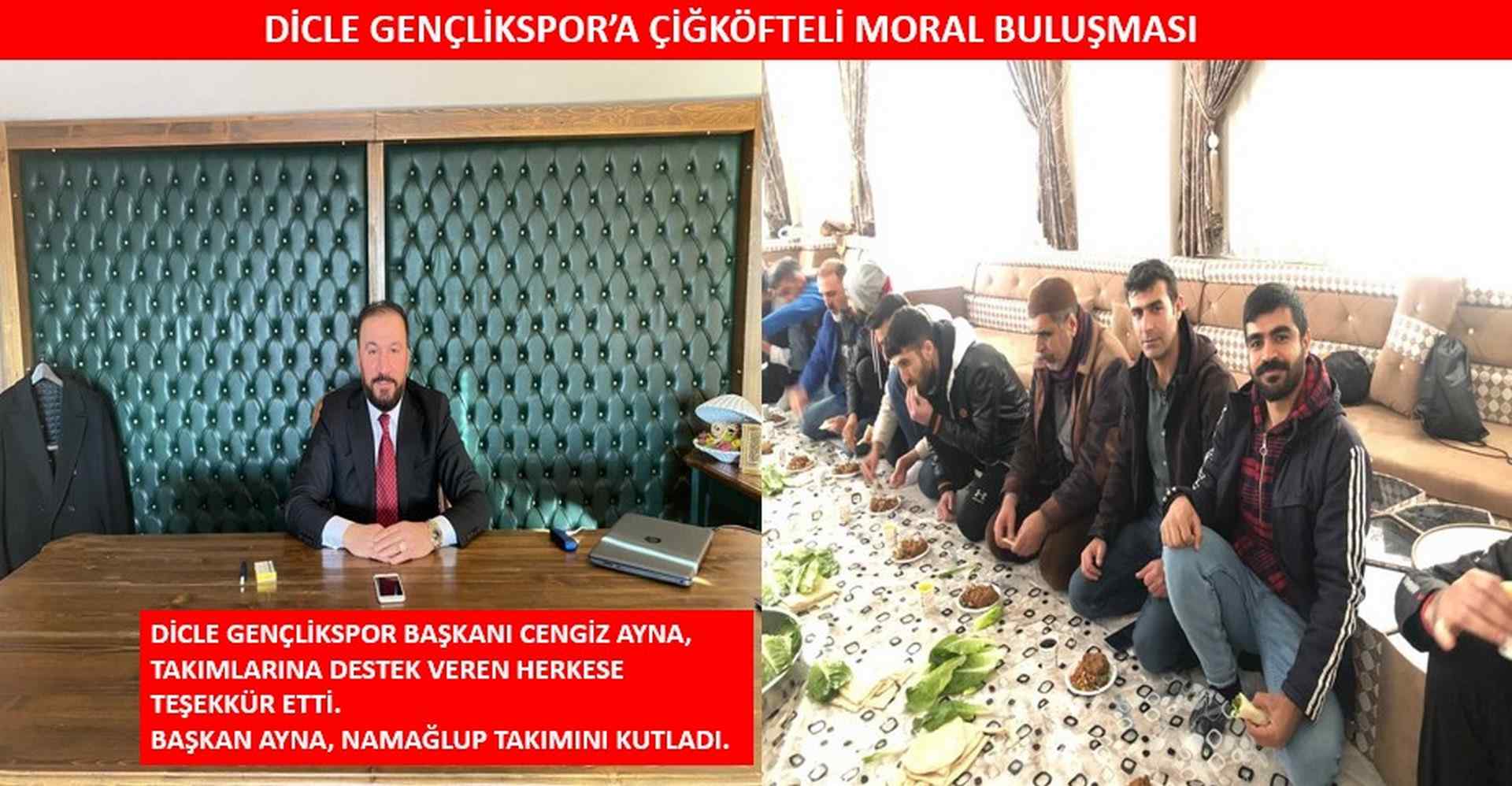 Dicle Gençlikspor’a çiğköfteli moral buluşması