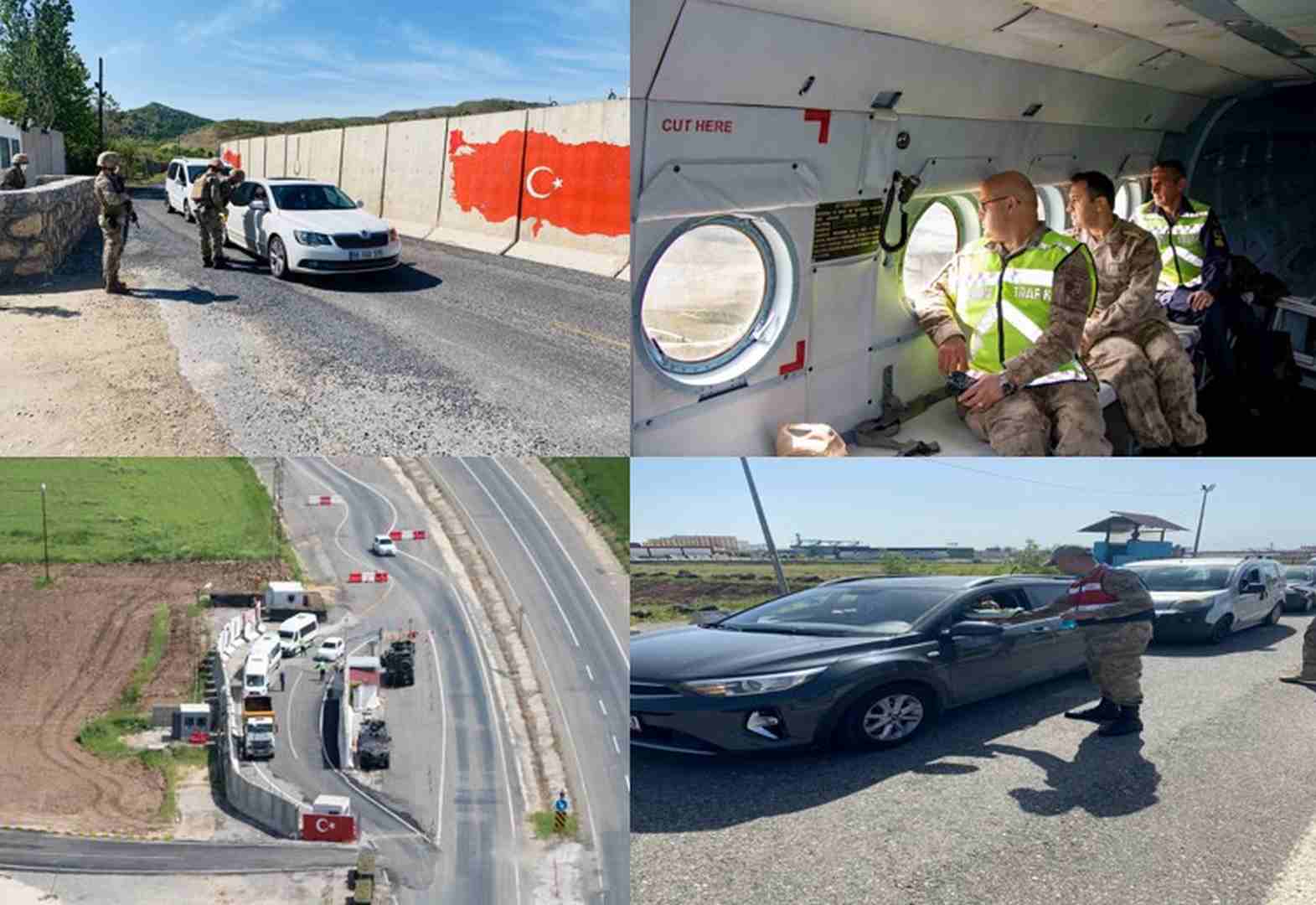 Diyarbakır’da Jandarma havadan ve karadan trafik denetimi yaptı