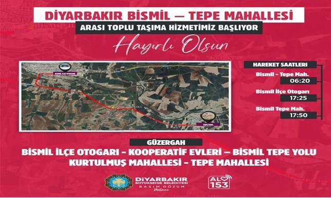 Bismil otobüs güzergahı revize edildi