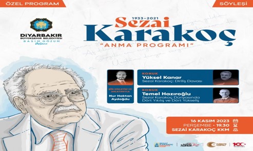 Sezai Karakoç’u anma programı düzenlenecek