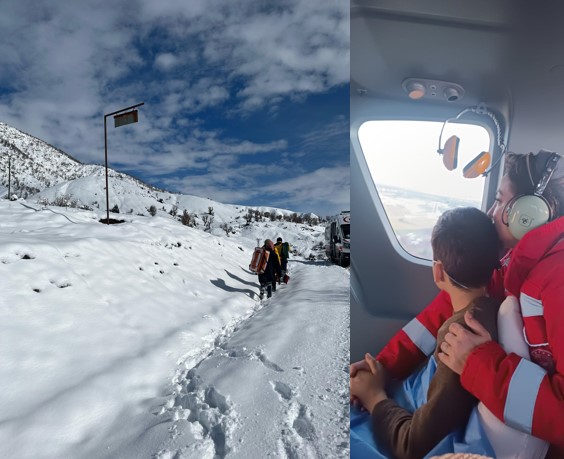 Lice’de ambulans helikopter ile hasta kurtarma operasyonu