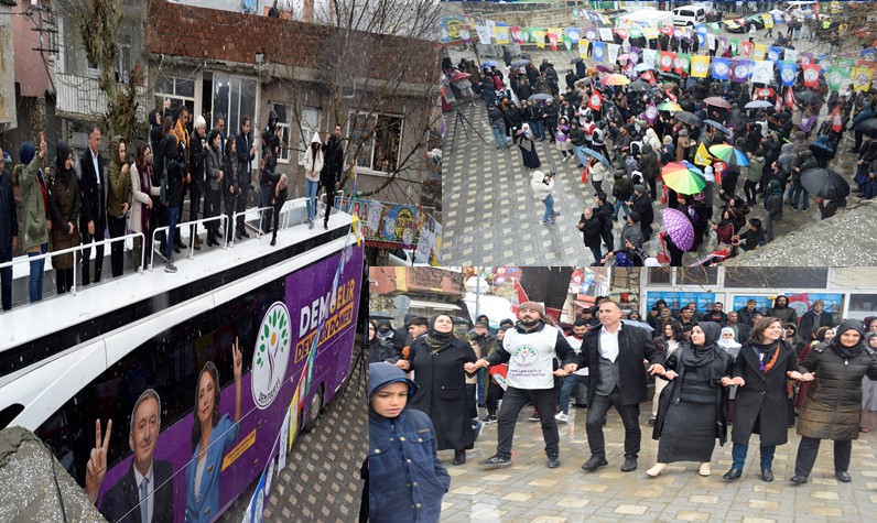 DEM Parti Dicle İlçesinde partili vatandaşlarla buluştu