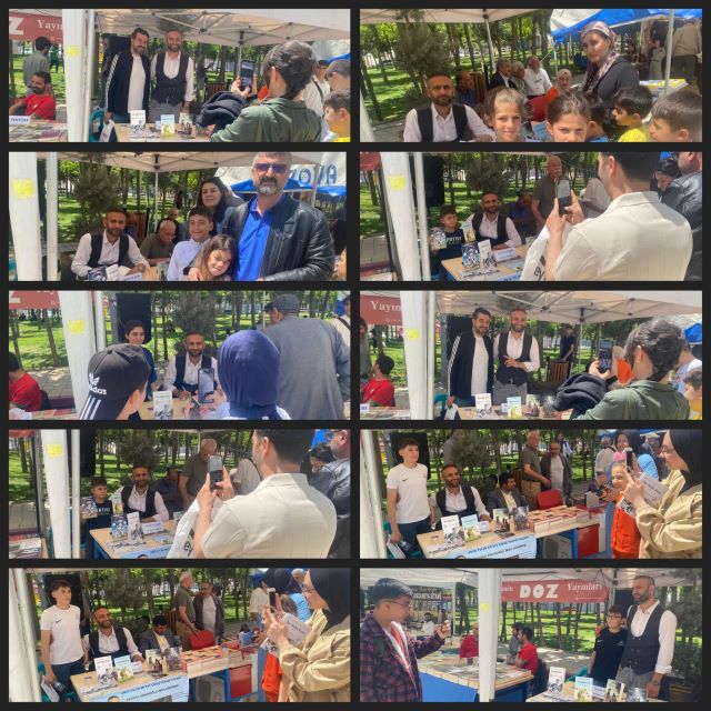 ERGANİ KİTAP FUARINDA YAZAR DEVRAN SİNANOĞLU’NA BÜYÜK İLGİ