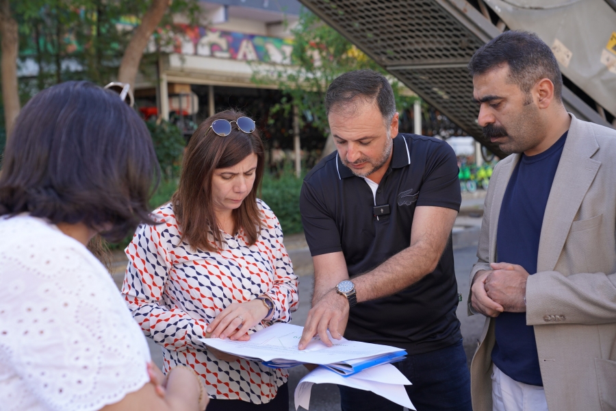 Eşbaşkanlar, Selahaddin Eyyubi Bulvarı’ndaki çalışmayı inceledi