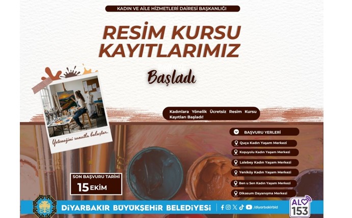 Kadınlara yönelik ücretsiz resim kursu kayıtları başladı