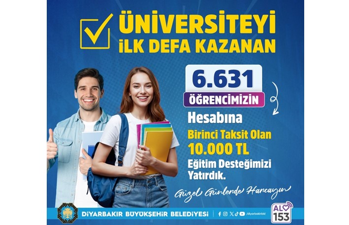 DBB’den üniversiteyi ilk kez kazanan 6 bin 631 öğrenciye eğitim desteği