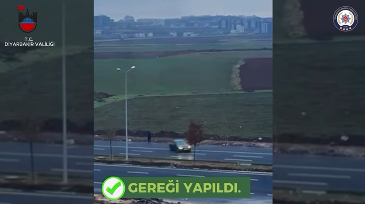Diyarbakır’da drift yapan sürücü yakalandı