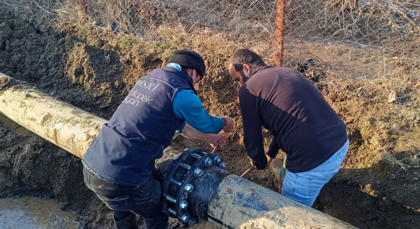 Akdoruk Grup İçmesuyu hattındaki arıza giderildi