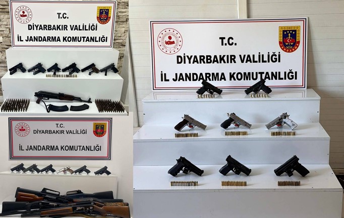 Diyarbakır’da yapılan kaçakçılık operasyonlarında silah ve mühimmat ele geçirildi