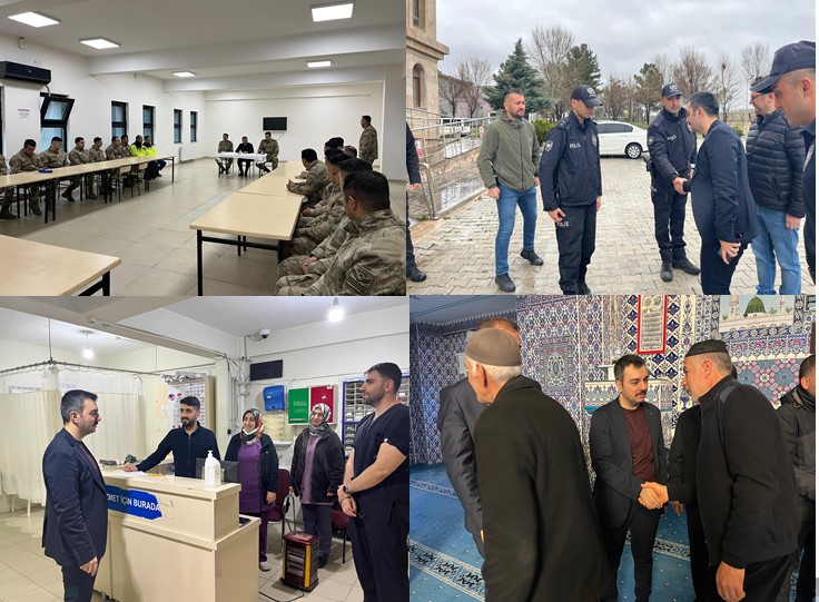 Dicle Kaymakamı Atış asker, polis, sağlık personeli ve vatandaşlarla bayramlaştı