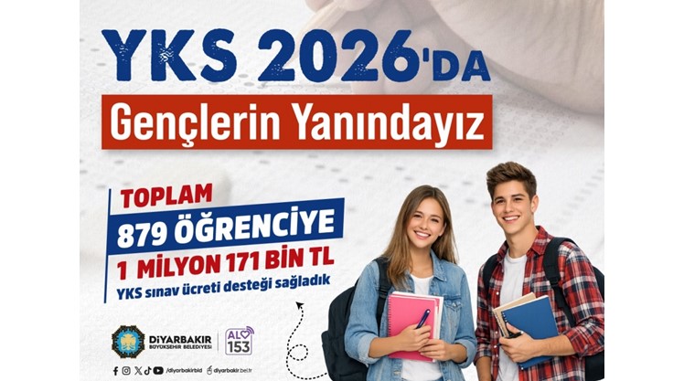 879 öğrenci hanesine YKS başvuru ücreti desteği