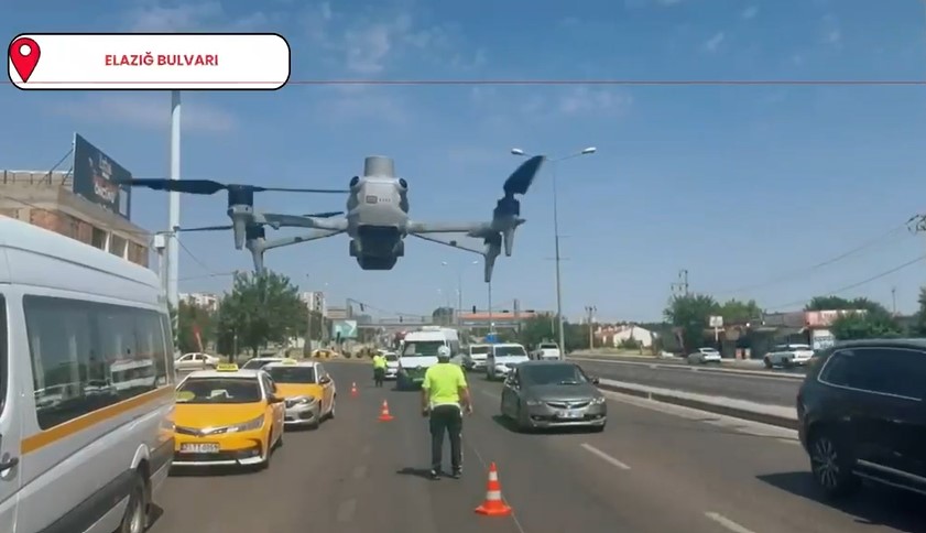 DİYARBAKIR’DA DRON DESTEKLİ TRAFİK DENETİMLERİ