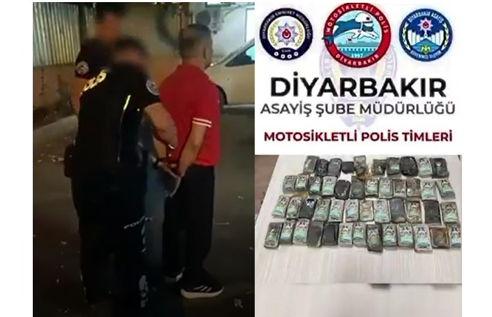 DİYARBAKIR’DA 4 KİLO 100 GRAM REÇİNE ESRAR ELE GEÇİRİLDİ