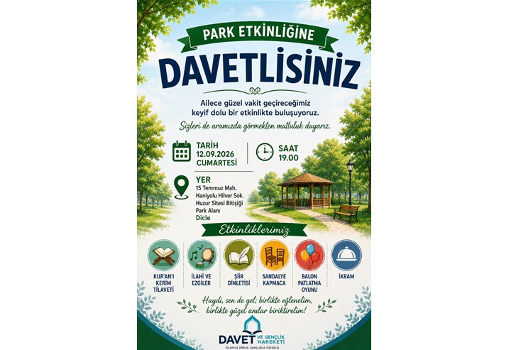 Davet ve Gençlik Hareketi’nden Dicle’de Aile Etkinliği