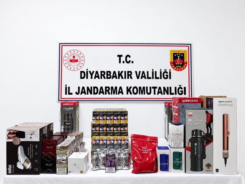 Diyarbakır’da kaçakçılık operasyonlarında 32 şüpheli hakkında yasal işlem yapıldı